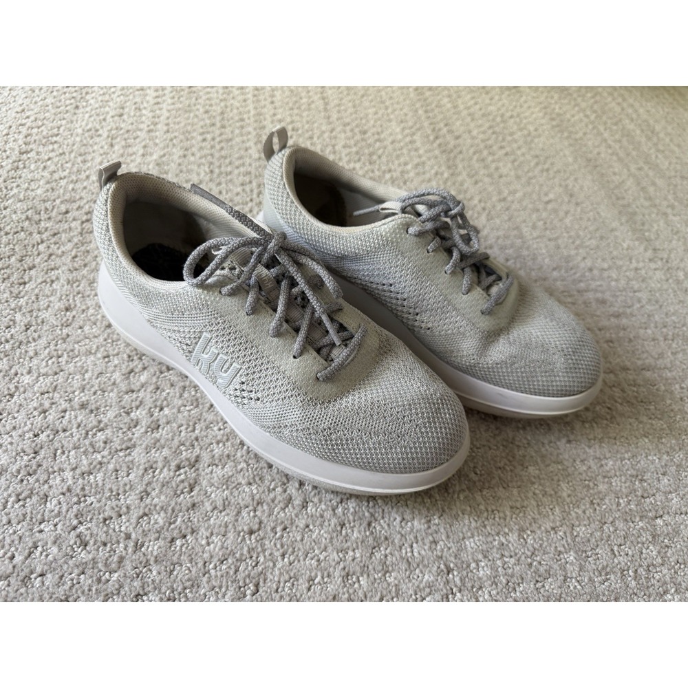 Kybun Biel Women Silver Grey Knit Walking Sneakers Swiss Tech Italy 40.5 Sz 9.5